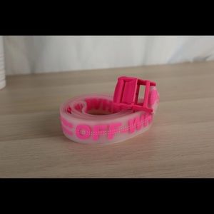 Off-White PVC Belt - Pink